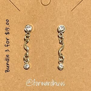 Bundle 3 for $15 Fancy Silver Tone Dangle Earrings